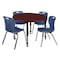 Regency Tables > Height Adjustable > Round Table & Chair Sets, 48 W, 48 L, 23-34 H, Mahogany TB48RNDMHAPBK40NV - alternate 1